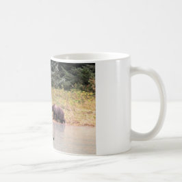 Fotografie der Grizzly Mother, 2 Cubs, River, AK Kaffeetasse