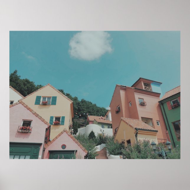 FOTOGRAFIE DER KONKRETEN HÄUSER POSTER (Vorne)