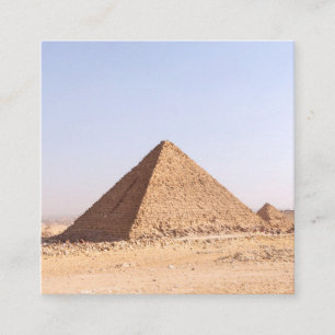 Fotografie der Pyramiden von Giza Quadratische Visitenkarte