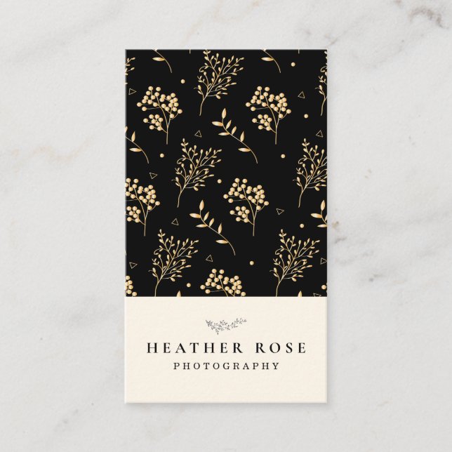 Fotografie Dunkelschwarzer Hintergrund Ihr Logo-Fo Visitenkarte (Vorderseite)