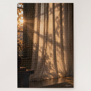 Fotografie einer rückbeleuchteten Gardinensilhouet Puzzle