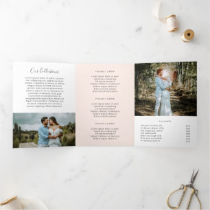 Fotografie Elegantes Rosa Trifold Broschüre
