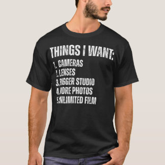 Fotografie-Fan-Wortspiel für die Kameralinsen-Foto T-Shirt