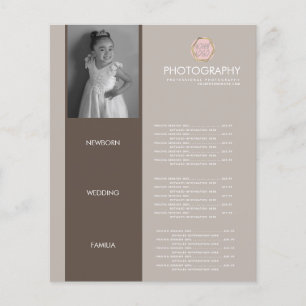 Fotografie-Geschäft Ihr Logo Earthy-Menü