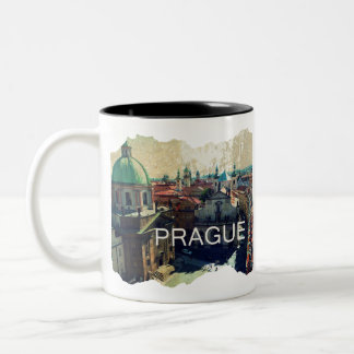 Fotografie in der Altstadt Prag erschüttert Zweifarbige Tasse