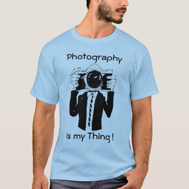 Fotografie ist mein Sache-Blau T-Shirt (Vorderseite)