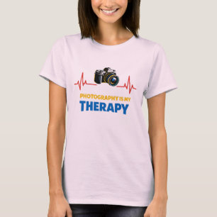 Fotografie ist meine Therapie-Herzfrequenz-Kamera- T-Shirt