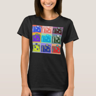 Fotografie-lederfarbener Art-Kamera-Entwurf T-Shirt