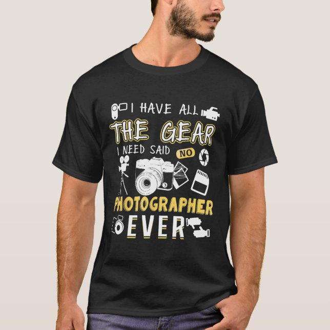 Fotografie Lover Gift Tee Shirt Funny Camera Foto (Vorderseite)