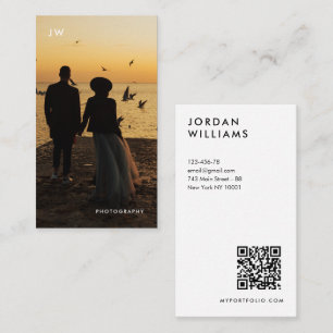 Fotografie Moderner Minimalistischer QR-Code Visitenkarte