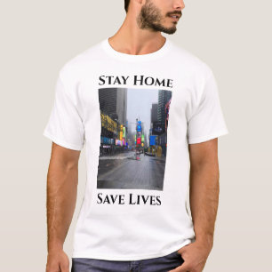 Fotografie New York Bleibe Zuhause Social Distanci T-Shirt
