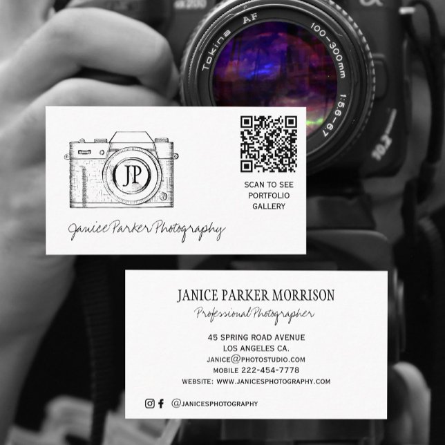 Fotografie QR CODE Kamera Fotograf Visitenkarte (Von Creator hochgeladen)