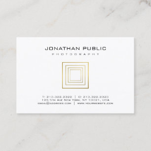 Fotografie-Schablonen-Fotograf-elegantes Gold Visitenkarte