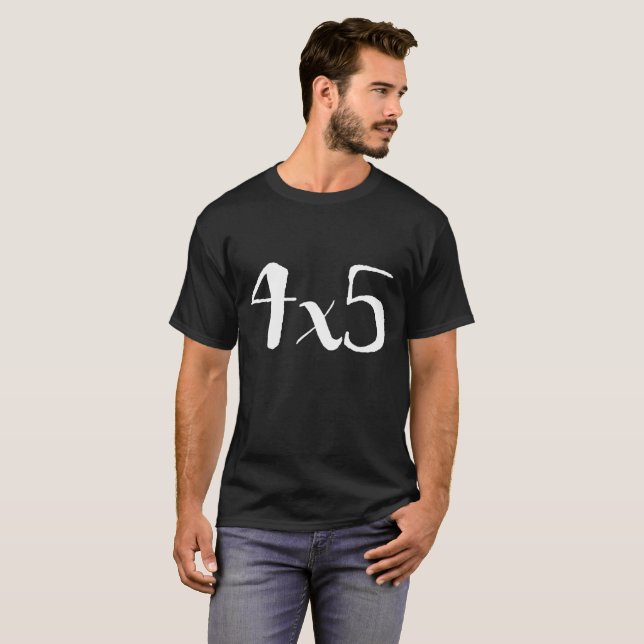 Fotografie-T-Shirt des großen Format-4x5 - Weiß T-Shirt (Vorne ganz)
