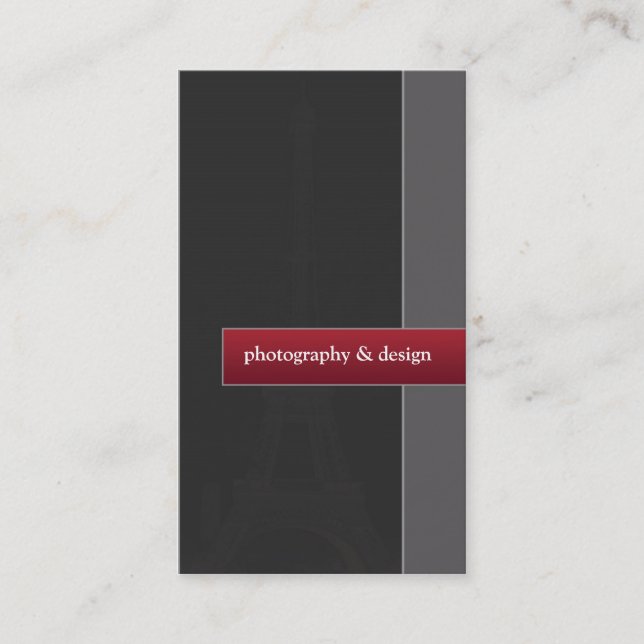 Fotografie-u. Entwurfs-Visitenkarte Visitenkarte (Vorderseite)