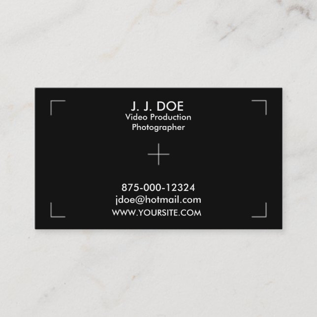 Fotografie-Video-Produktion Visitenkarte (Vorderseite)
