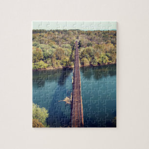Fotografie Vintage Eisenbahnschiene Landschaft Puzzle