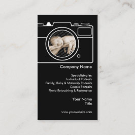 Fotografie-Visitenkarte - Schwarzes u. Weiß Visitenkarte