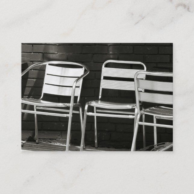 Fotografie-Visitenkarte-Stühle Visitenkarte (Vorderseite)