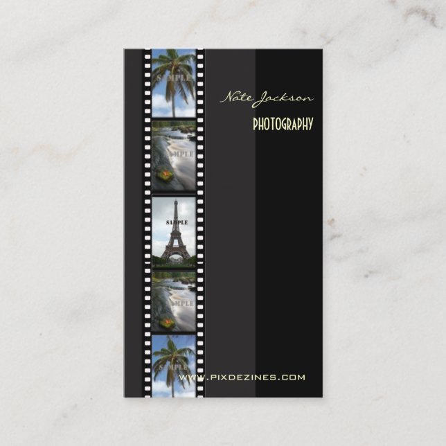 FOTOGRAFIE Visitenkarten MINI FOLIO Visitenkarte (Vorderseite)