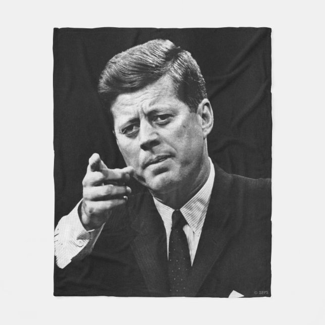 Fotografie von John F. Kennedy 3 Fleecedecke (Vorderseite)