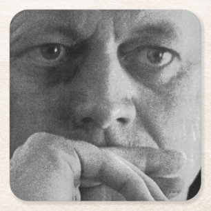 Fotografie von John F. Kennedy Rechteckiger Pappuntersetzer