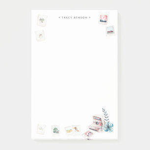 Fotografie  Watercolor-Kamera personalisiert Post-it Klebezettel