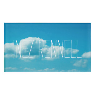Fotografie - Wolken im Himmel + Ihre Ideen Namenschild