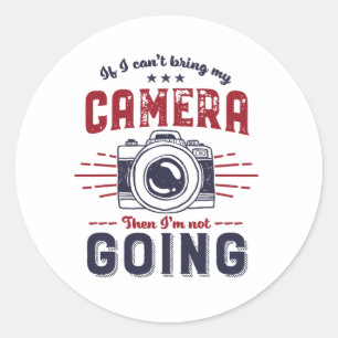 Fotografie Zitat Fotograf und Kamera Runder Aufkleber