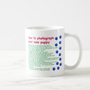 Fotografieren eines neuen Welpen Tasse