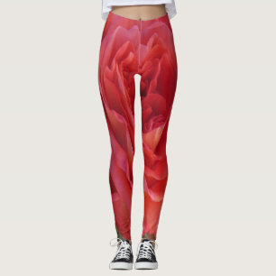 Fotografierte rote Rose Leggings