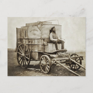 Fotografiewagen von Roger Fenton Foto-Realismus Postkarte