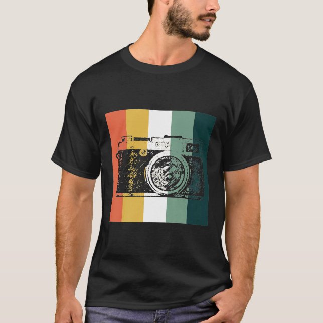 Fotografisch Vintage Retro-Liebhaber Fotografie T-Shirt (Vorderseite)