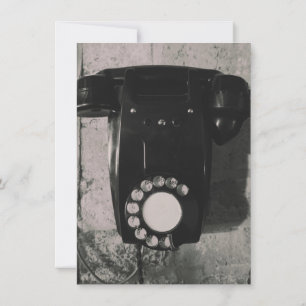 Fotografischer Druck eines Vintage-Drehwählers. Einladung