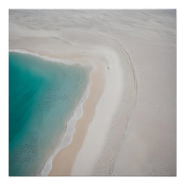 Fotografy Beach Sand Beige Neutral Blue Poster