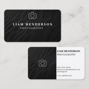Fotografy Business Card Schwarz-weiß Fotograf Visitenkarte