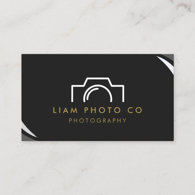 Fotografy Business Cards Minimalistisch Fotograf Visitenkarte (Vorderseite)