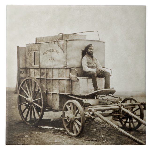 Fotografy Wagon Roger Fenton Foto Realism Fliese (Vorderseite)