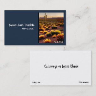 Fotografy Wüste Landscape Sunset Business Card Visitenkarte