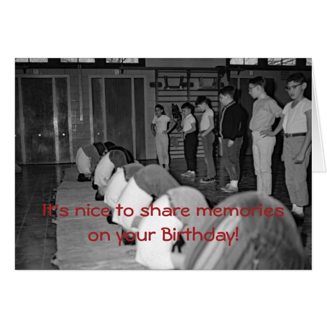 FOTOGRAPH DER BOYS-GYM-KLASSE DER 1950ER JAHRE (Vorderseite (Horizontal))