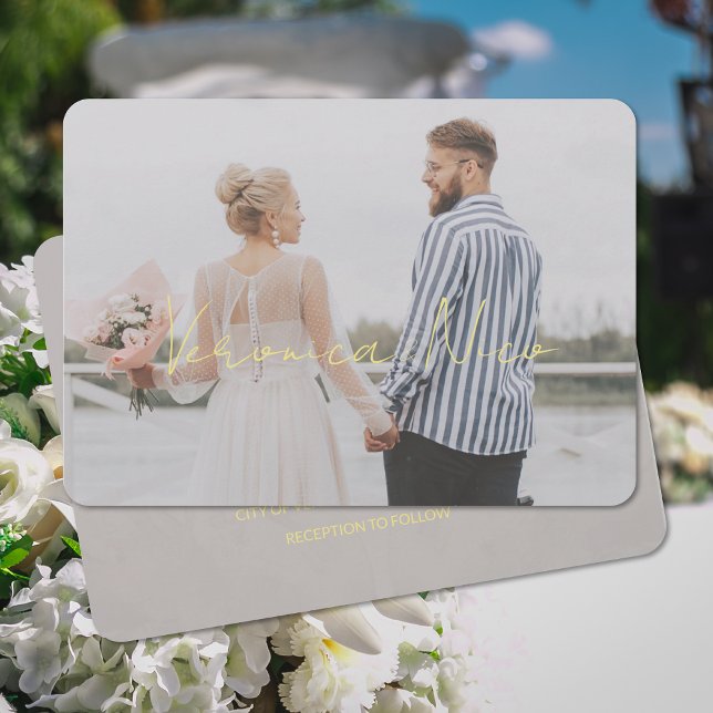 Fotohochzeit hinzufügen einladung (Add Photo Wedding Invitation (front and back))