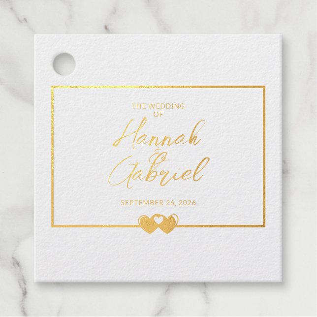 Fotohochzeit hinzufügen geschenkanhänger (Vorderseite)