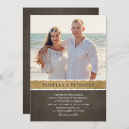 Fotohochzeits-Einladungen | modernes elegantes Einladung