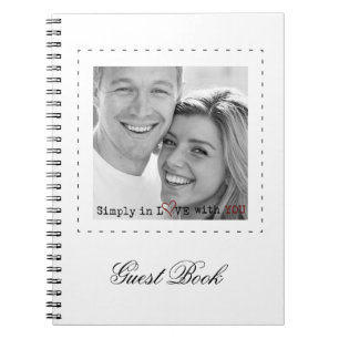 Fotohochzeits-Gastbuch Notizblock