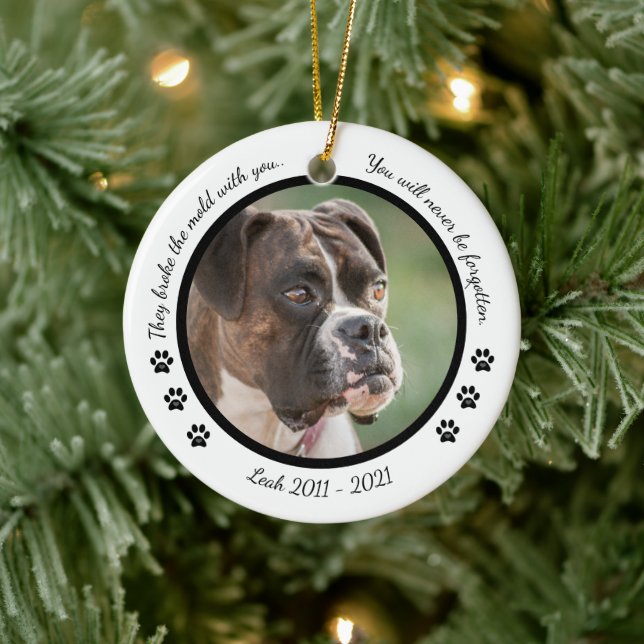 Fotohund Personalisierten Haustiere Weihnachten hi Keramik Ornament (Baum)