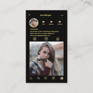 Fotoinstagramm Foto Grid Qr Code Back Visitenkarte