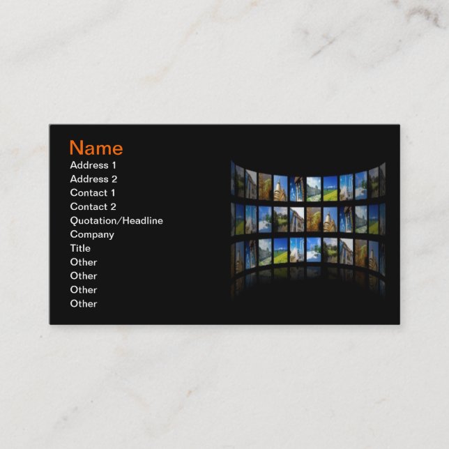 Fotojournalist Business Card Visitenkarte (Vorderseite)