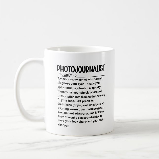 Fotojournalist Kaffeetasse (Links)