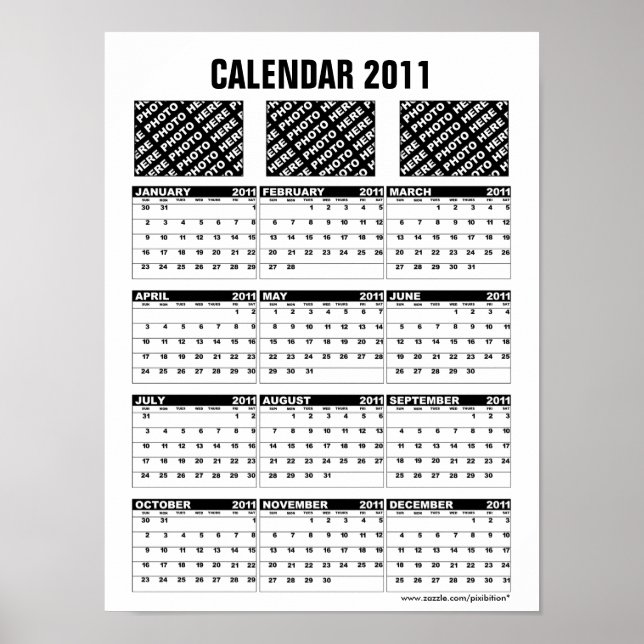 Fotokalender 2011 hinzufügen, Poster B (Vorne)