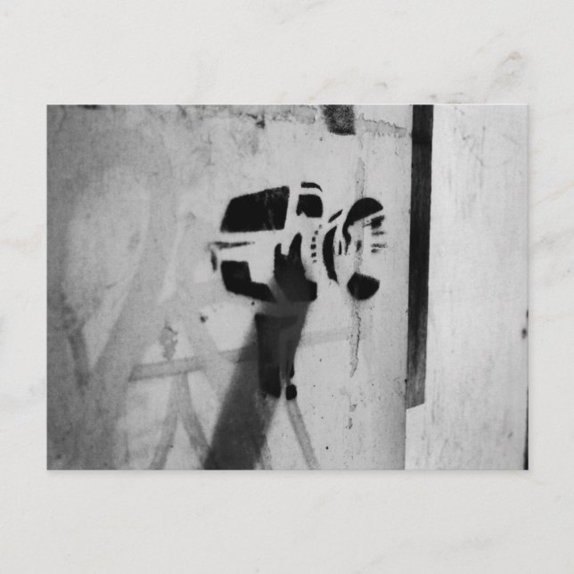 Fotokamera Graffiti Postkarte (Vorderseite)